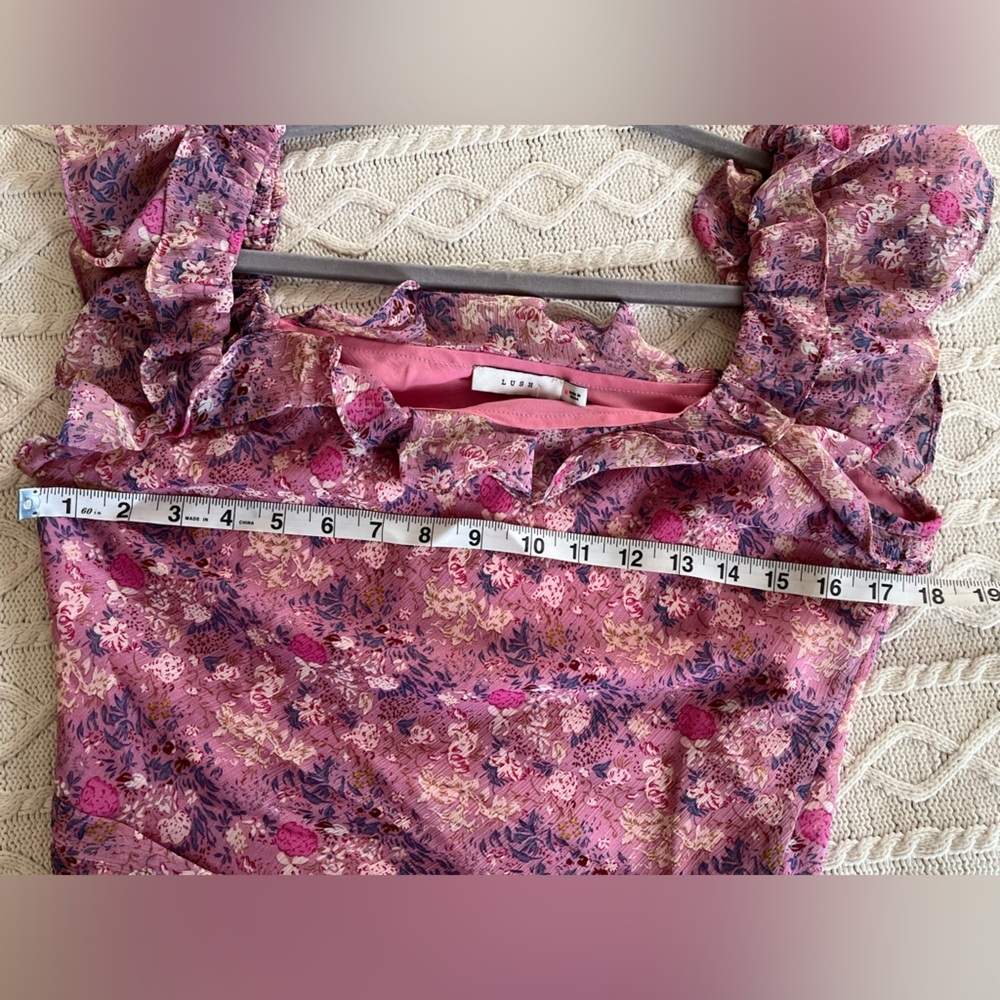 NWT Lush Brand Orchid Pink Floral Dress Women’s Size Medium - Picture 15 of 16